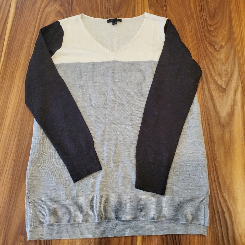 2/$20 • Ann Taylor Block V-Neck Sweater